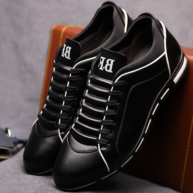 Men casual shoes fashion 2019 male leather shoes Big size 39-48